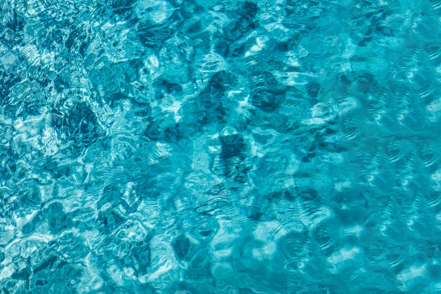 closeup of pool water
