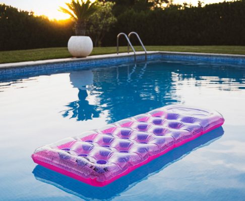 serene saltwater pool setting